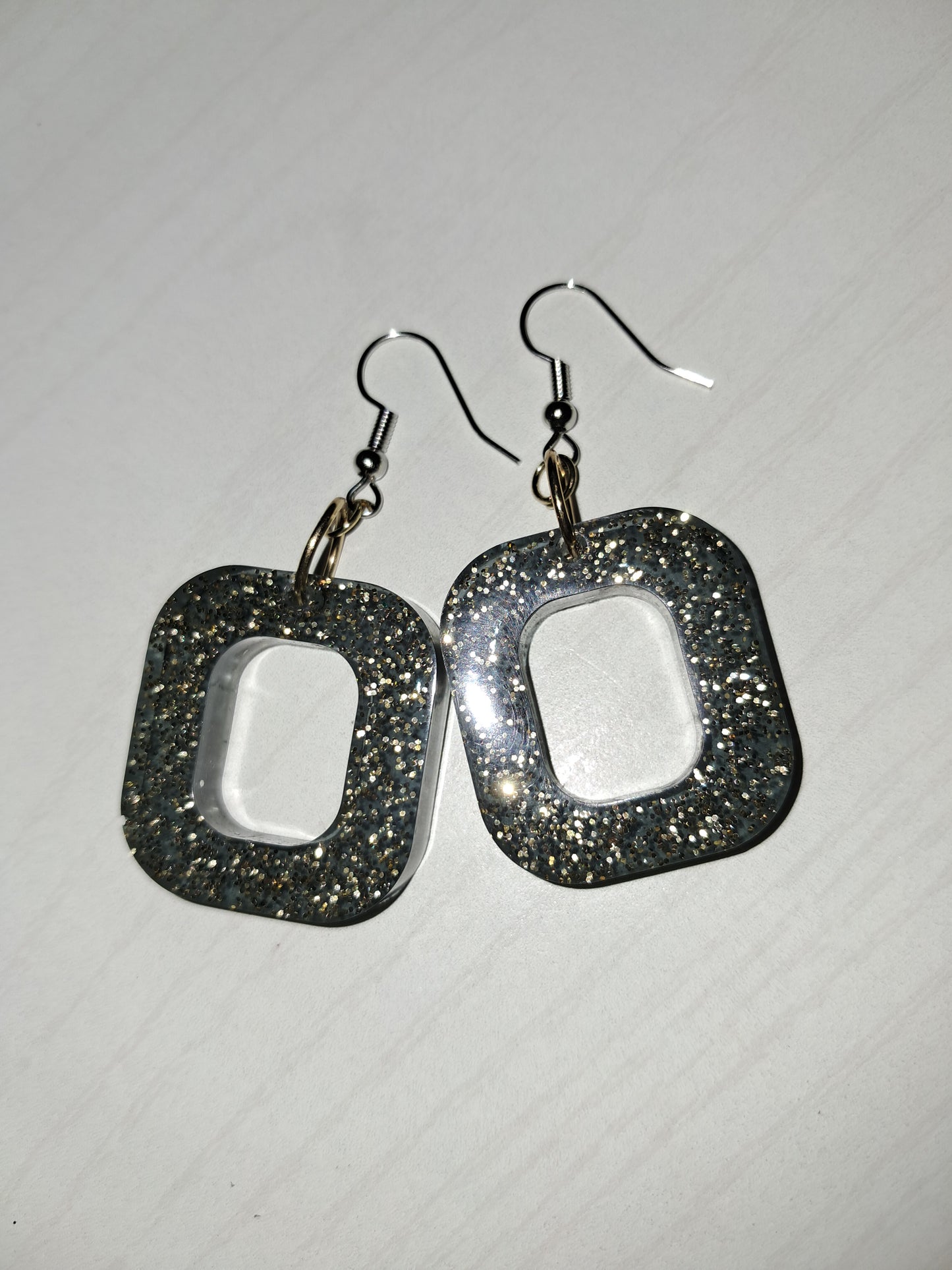 Blue sparkle earrings