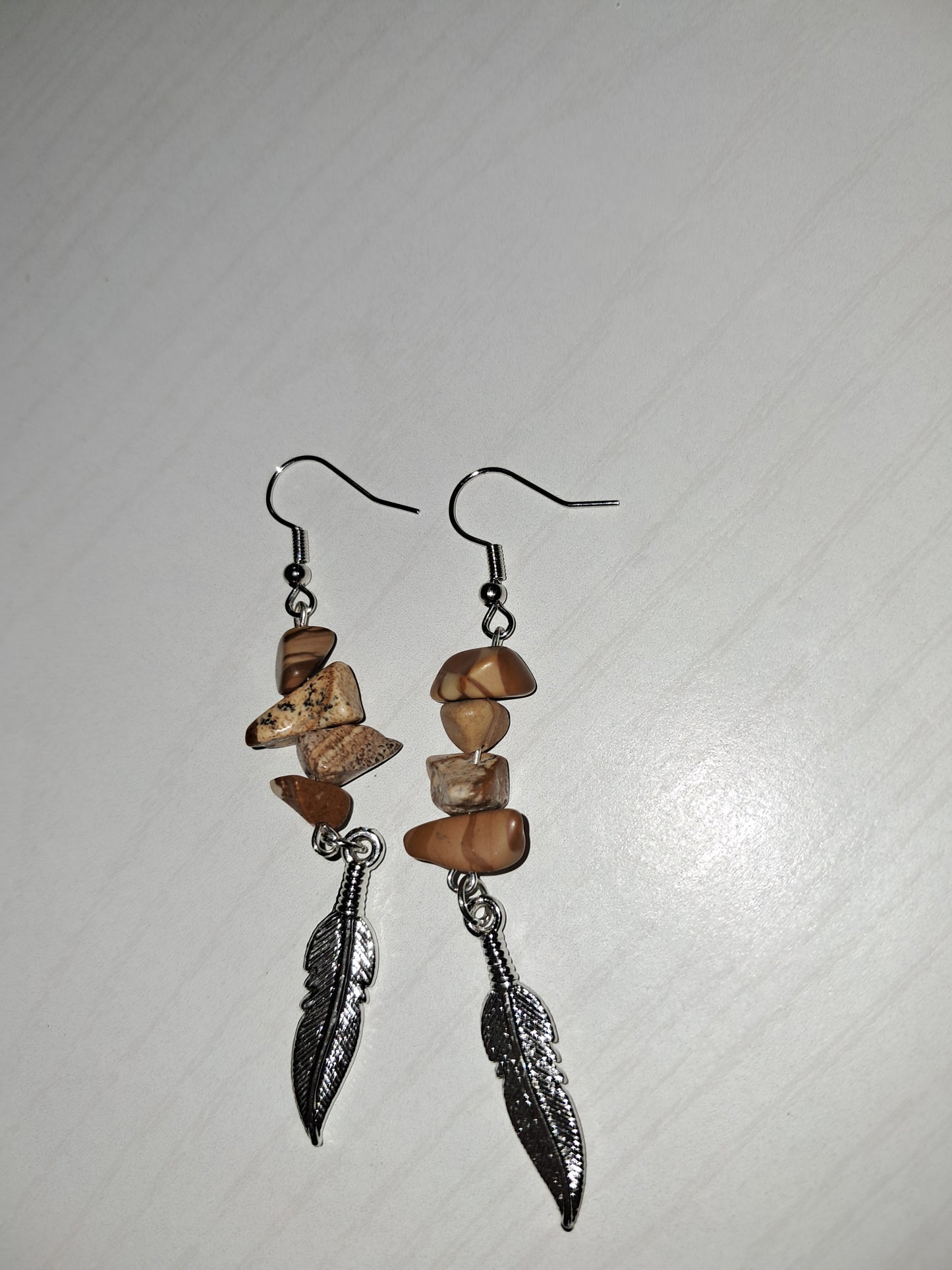 Brown rock earrings