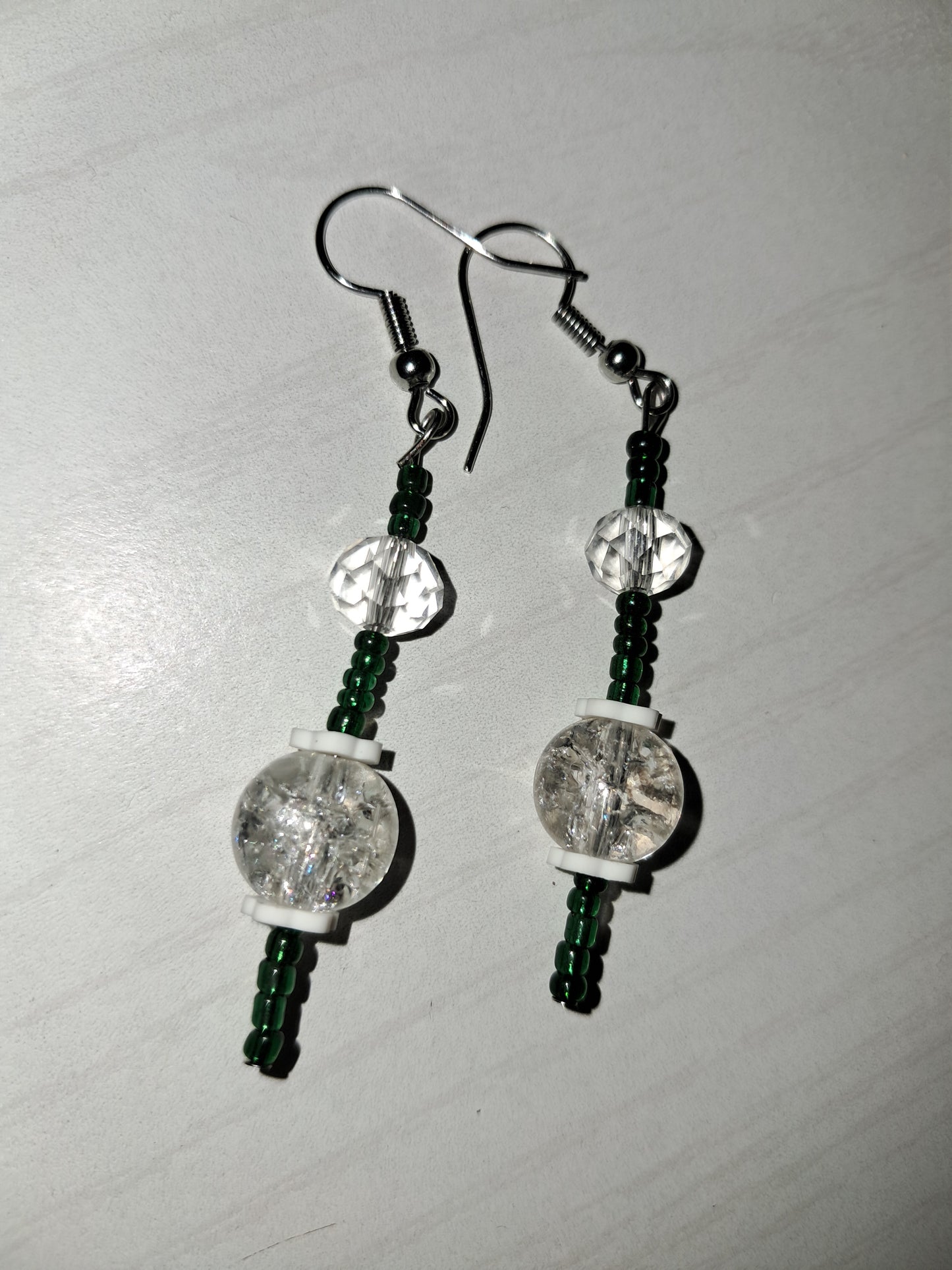 Green earrings