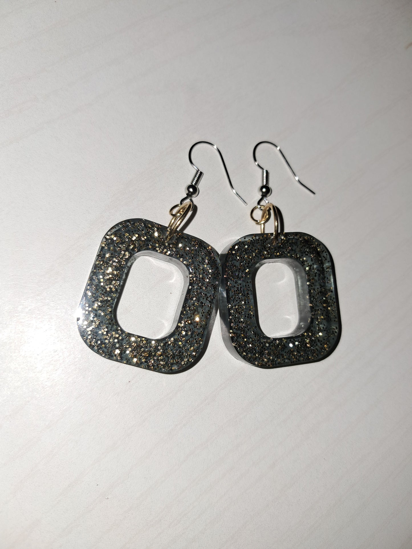 Blue sparkle earrings