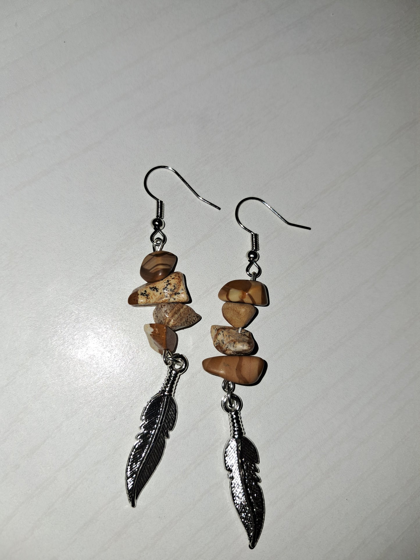 Brown rock earrings